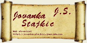 Jovanka Stajkić vizit kartica